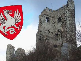 Drachenfels Castle and coat of arms